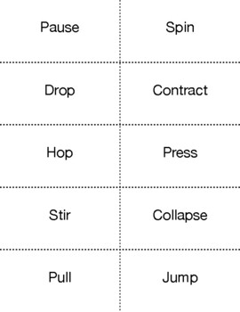 Preview of 230 Movement Action Word Cards