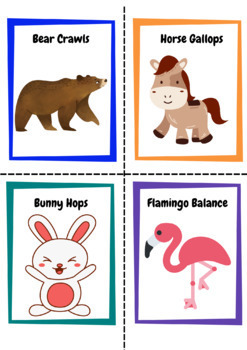 Animal and Action Brain Break Movement Cards by The Brown Bear Book Club