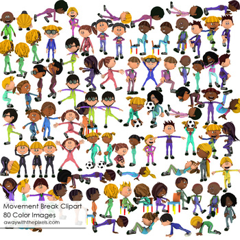 Preview of Movement Break Clipart - Over 80 Clip Art Images Commercial Use OK