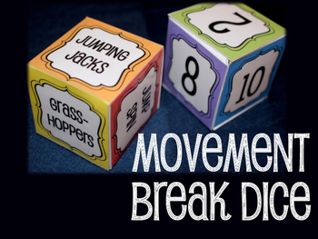 Movement Break Dice by Sea Lion Speech | Teachers Pay Teachers