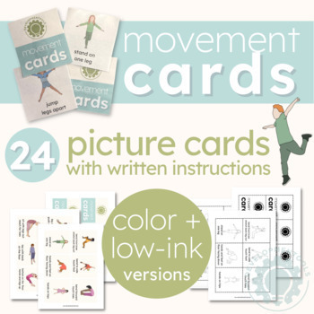 Preview of Movement Card Deck: Address Gross Motor, Motor Planning, Sequencing, & More!