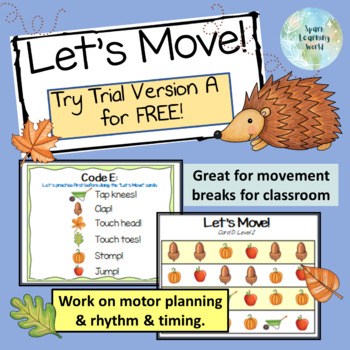 Preview of FREE TRIAL Version! Motor Praxis, Rhythm & Movement Cards for Motor Development