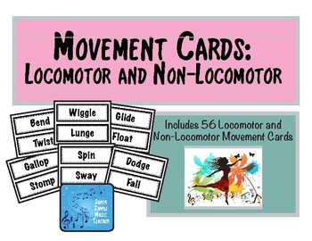 Preview of Movement Cards - Locomotor and Non-Locomotor