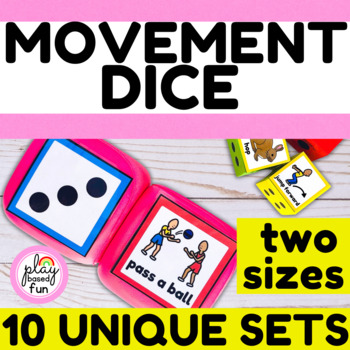 Preview of MOVEMENT DICE WITH BOARDMAKER VISUALS FOR SPECIAL EDUCATION GYM, MOVEMENT BREAKS