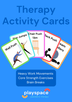 Preview of Movement, Heavy Work, Core Strength, Brain Break Flash Cards