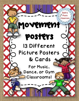 Preview of Movement Posters for Music, Dance, & Gym Class