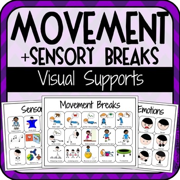 Preview of Movement & Sensory Break Visuals for Students with Autism