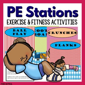 Preview of Physical Education Stations - Fitness and Exercise Activities