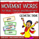Movement Word Wall for Music, Dance, or Movement - Geometr
