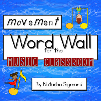 Preview of Movement Word Wall for Music, Movement & Dance: Rainbow Music Theme