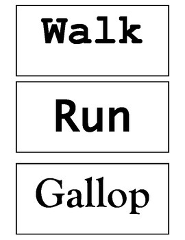 Preview of Movement Words