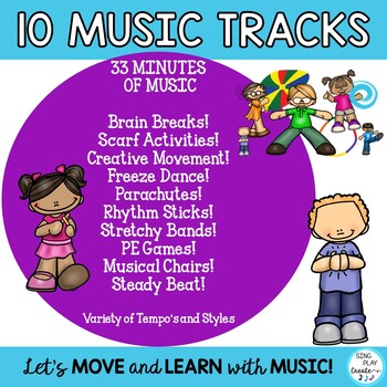 Brain Break, Music and Movement Instrumental Background Music Tracks
