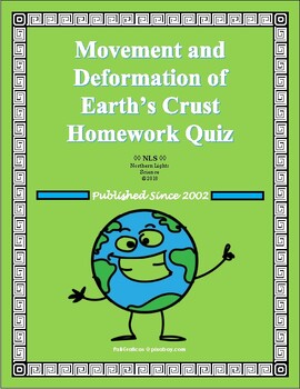 Preview of Movement and Deformation of Earth's Crust Homework Quiz