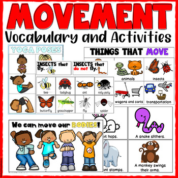Preview of Movement and Motion for 3K, Pre-K, Preschool & Kindergarten