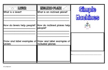 Preview of Movement and Simple Machines Culminating Task -Brochure - Grade 2 Science