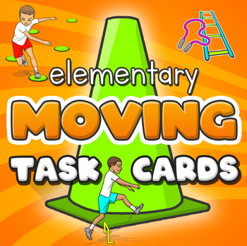 Preview of Movement & locomotion skills - Printable task cards for PE and sport