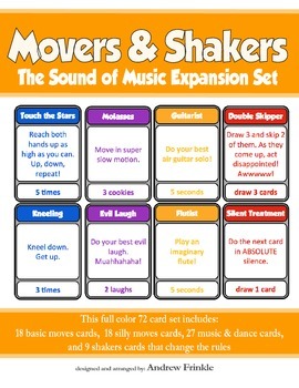 Preview of Movers & Shakers EXPANSION PACK 2 - Sound of Music Brain Breaks Card Game