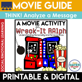 Preview of Movie Activities Wreck It Ralph | Social Emotional Learning