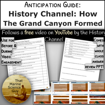 Preview of Movie Anticipation Guide: How the Grand Canyon Formed for Earth Science classes