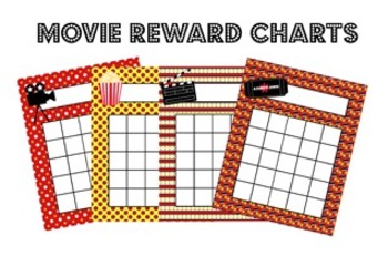 Preview of At The Movies Hollywood Classroom Incentive Reward Charts