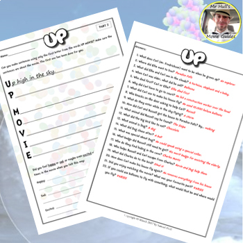 Up Movie Guide - Answer Key Included by Mr Hull's Movie ...