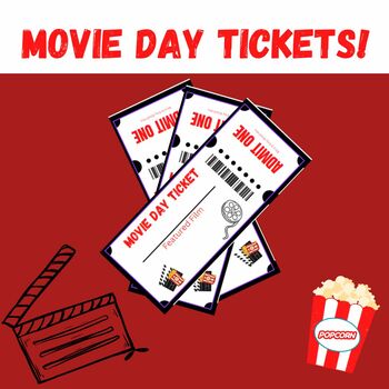 Movie Day Tickets! by Movie Day Madness | TPT