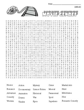 genre word search teaching resources teachers pay teachers