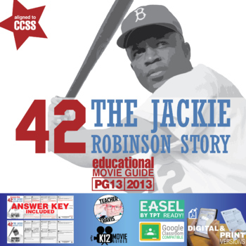 Preview of 42: Jackie Robinson Movie Guide | Worksheet | Questions | Google (PG13 - 2013)