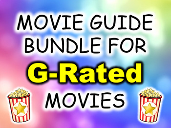 Preview of Movie Guide Bundle for G-Rated Films - Movie Questions with Extra Activities