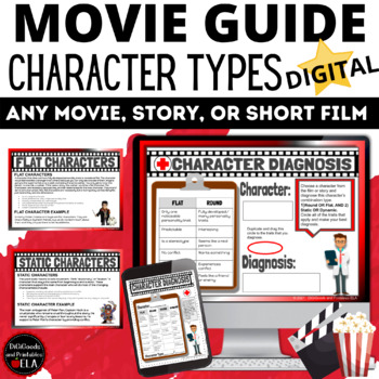 Preview of Movie Guide CHARACTER ANALYSIS for ANY P Short Films | Movies | Novels