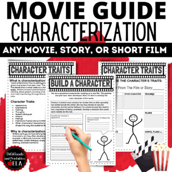 Preview of Movie Guide CHARACTER TRAITS for ANY Short Films Movies  Novels Literary Devices