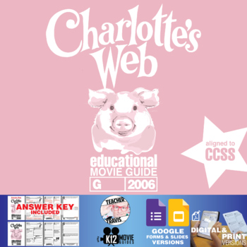Preview of Charlotte's Web Movie Guide | Questions | Worksheet | Google Formats (G - 2006)