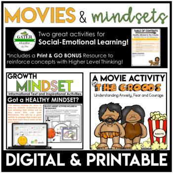 Preview of Movie Guide | Growth Mindset | Social Emotional Learning BUNDLE | CROODS