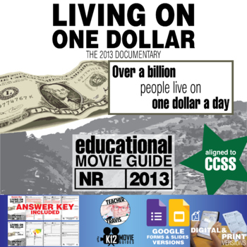 Preview of Living On One Dollar Movie Guide | Questions | Worksheet | Google Formats (2013)