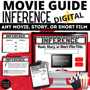 Preview of Movie Guide MAKING INFERENCES for ANY P Short Films | Movies | Novels