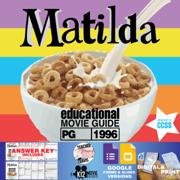 Preview of Matilda Movie Guide | Questions | Worksheet | Google Formats (PG - 1996)