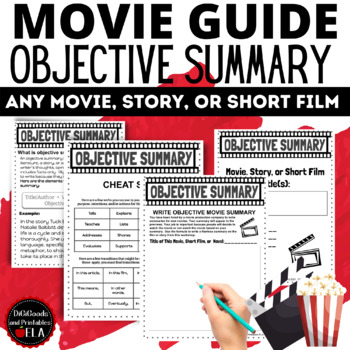 Preview of Movie Guide OBJECTIVE SUMMARY for ANY Short Films | Movies | Novels