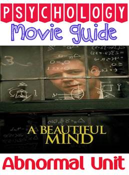 Preview of Movie Guide Questions for A Beautiful Mind psychology