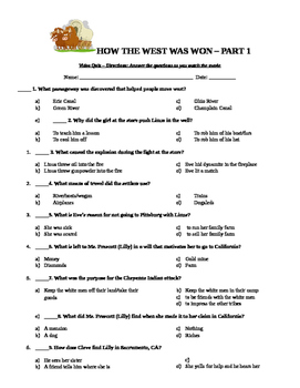 Preview of Movie Guide/Quiz - How the West Was Won