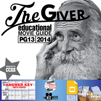 Preview of The Giver Movie Guide | Questions | Worksheet | Google Slides (PG13 - 2014)