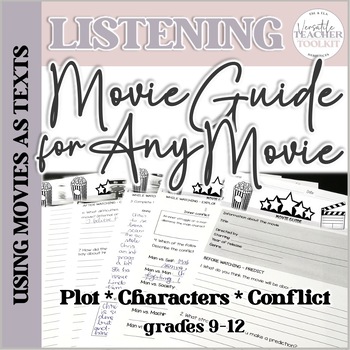 Using Movies as Texts: Movie/Film Guide for Any Movie | TpT