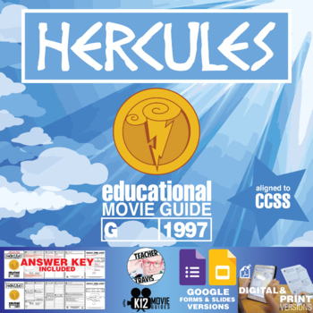 Preview of Movie Guide for Hercules | Worksheet | Questions | Google (G - 1997)