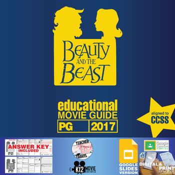 Preview of Movie Guide made for Beauty and the Beast | Worksheet | Google Slides (PG-2017)