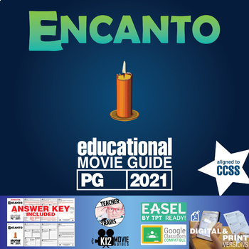 Preview of Movie Guide made for Encanto | Worksheet | Questions | Slides (PG - 2021)