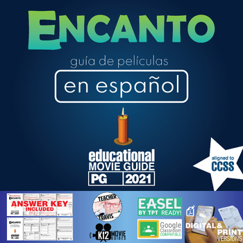 Preview of Movie Guide made for Encanto in Spanish | Español | Worksheet (PG - 2021)