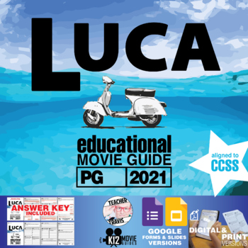 Preview of Movie Guide made for Luca | Worksheet | Questions | Google (PG - 2021)