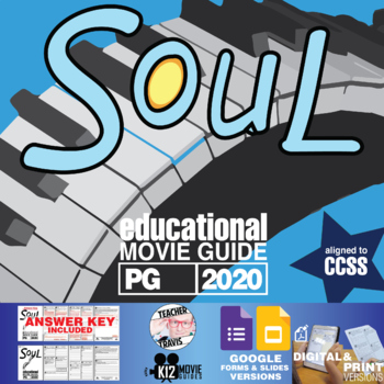 Preview of Movie Guide made for Soul | Worksheet | Questions | Google (PG - 2020)