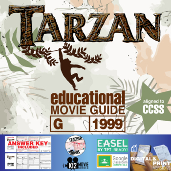 Preview of Movie Guide made for Tarzan | Worksheet | Questions | Slides (G - 1999)