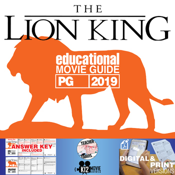 Preview of Movie Guide made for The Lion King | Questions | Worksheet (PG - 2019)