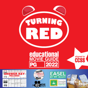 Preview of Movie Guide made for Turning Red | Worksheet | Questions | Slides (PG - 2022)